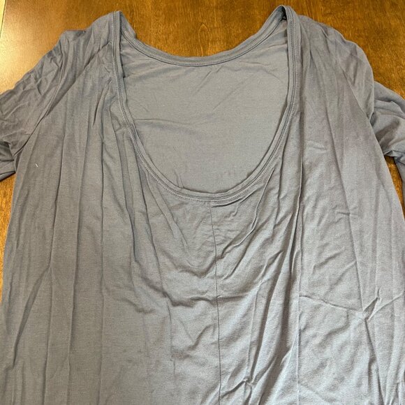 Asos Low Back Mini Dress Women's Size 4 Blue Periwinkle Viscose Long Sleeves - Picture 4 of 12